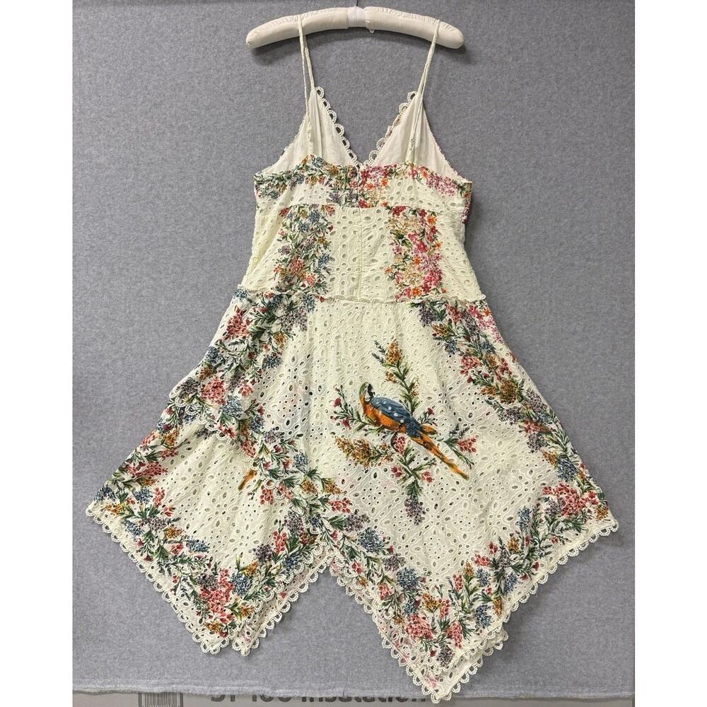 NWT FARM Rio Delicate Forest Scarves Midi in White Floral Eyeler Tank Dress XL - Picture 9 of 16